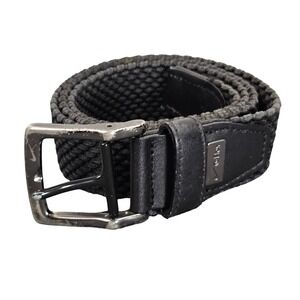 Nike G Flex Belt Braided Black Woven Athletic Golf 39 In Sporty Minimal Everyday